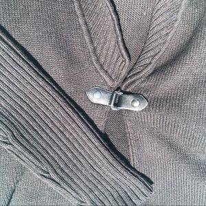 Black Buckle Knit Cardigan